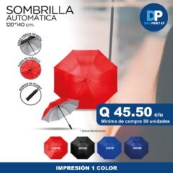 PROMOCIÓN SOMBRILLA FONDO PLATEADO AUTOMATICA