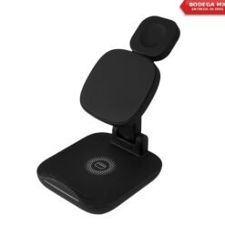 MULTICARGADOR INALÁMBRICO ORANO NEGRO